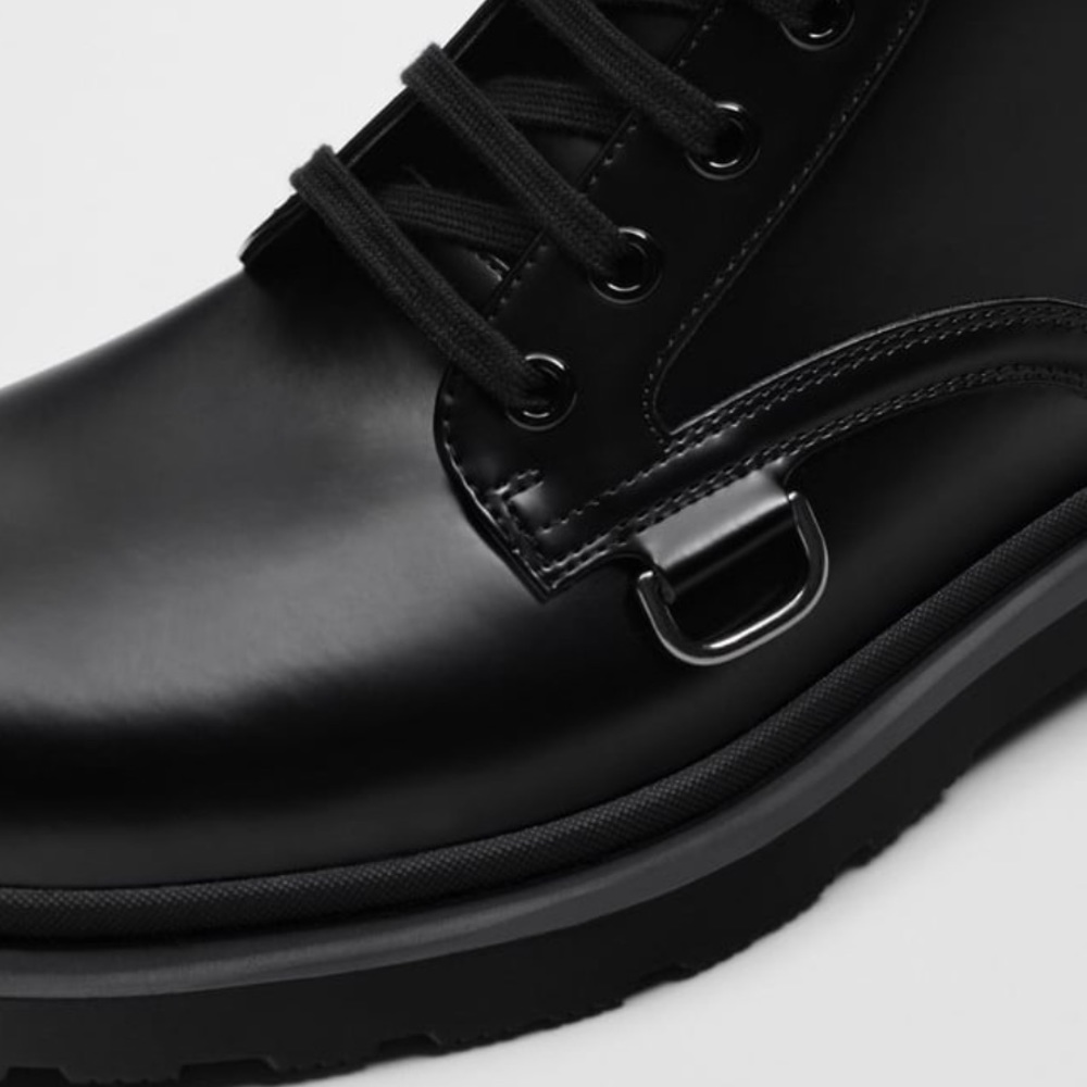 ZARA LACE-UP BOOTS - Picture 5 of 6